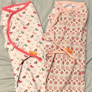 Two large Swaddle Me infant swaddles